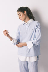 Women'secret Camiseta manga larga 100% algod&oacute;n azul azul