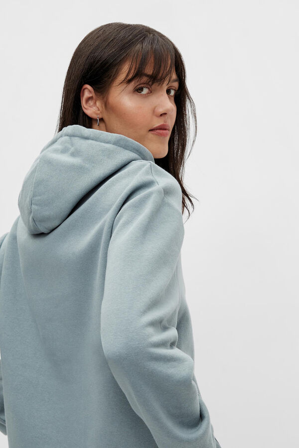 Pieces Sudadera b&aacute;sica capucha azul