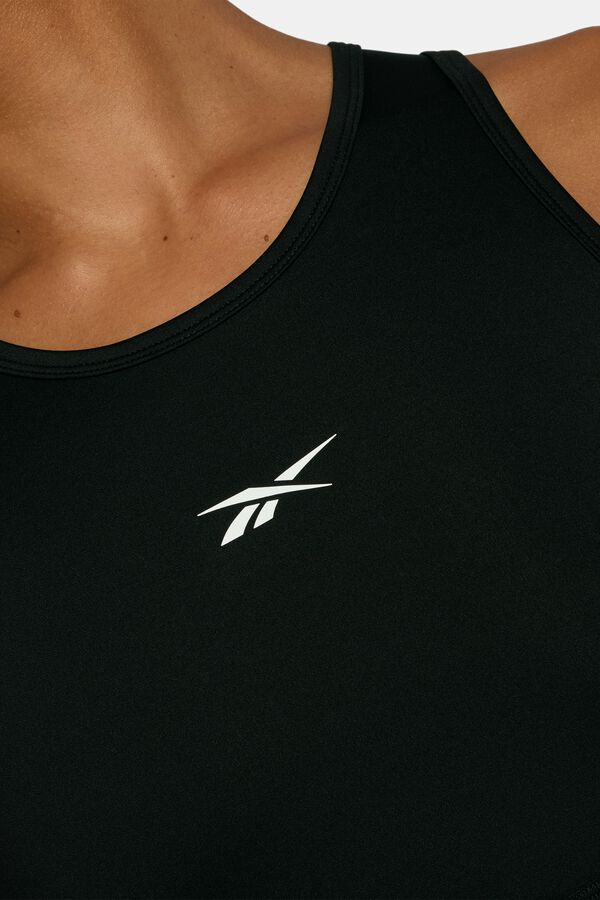 Reebok Sujetador deportivo sujeci&oacute;n media negro