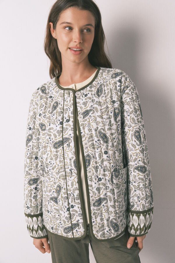Women'secret Chaqueta acolchada estampado Paisley estampado