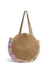 Pieces Bolso Paperstraw cremallera nude