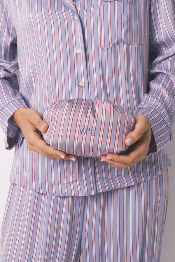 Women'secret Neceser peque&ntilde;o acolchado rayas strass  estampado