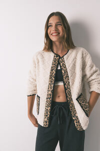 Women'secret Chaqueta corta reversible animal print