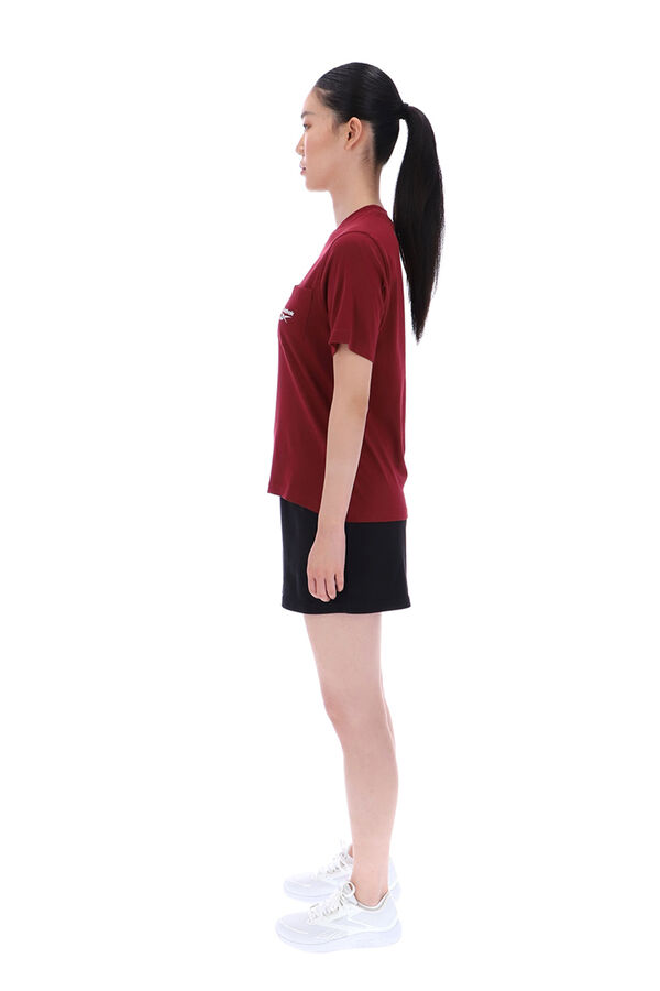 Reebok Camiseta deportiva con bolsillo y logo Reebok burdeos