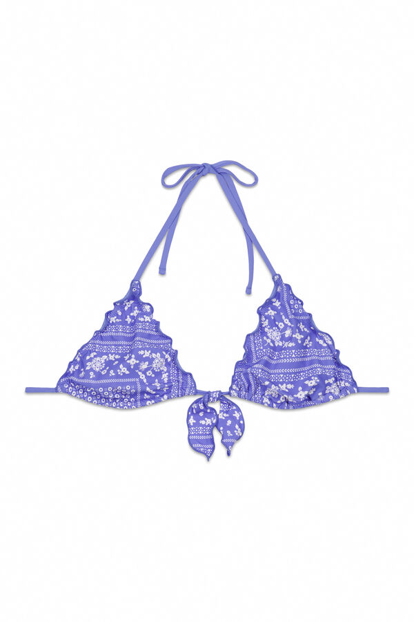 Women'secret Top bikini triangular cortina estampado pa&ntilde;uelo estampado