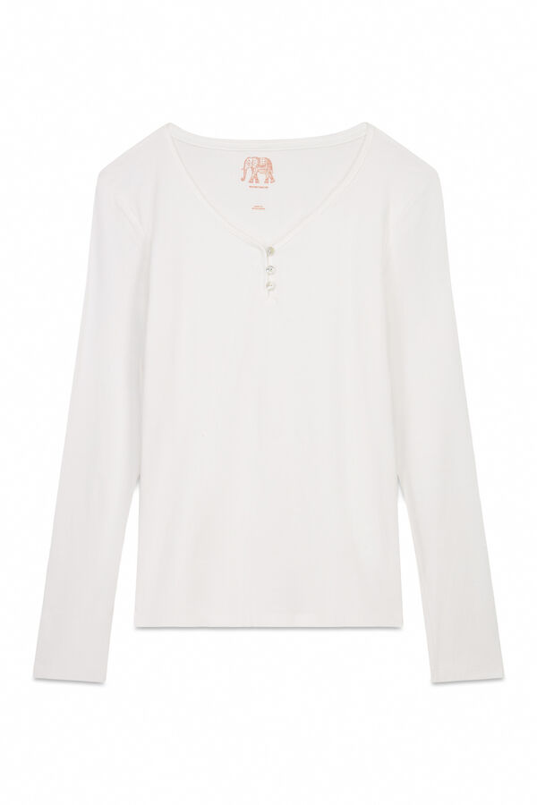 Women'secret Camiseta panadera algod&oacute;n blanco blanco