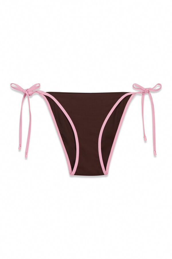 Women'secret Braga bikini tiras contraste marr&oacute;n marr&oacute;n