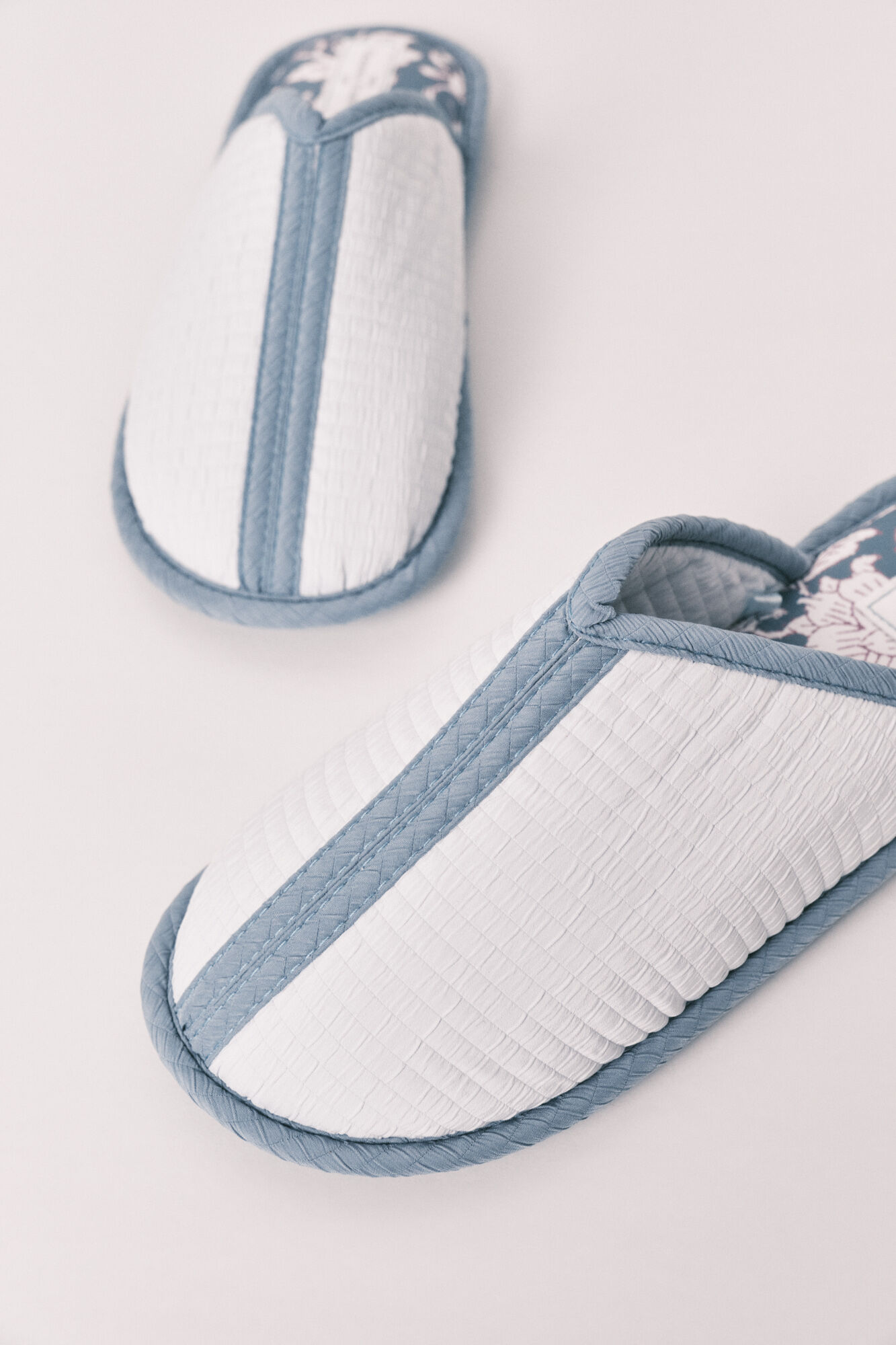 Women'secret Zapatillas casa estampado azul