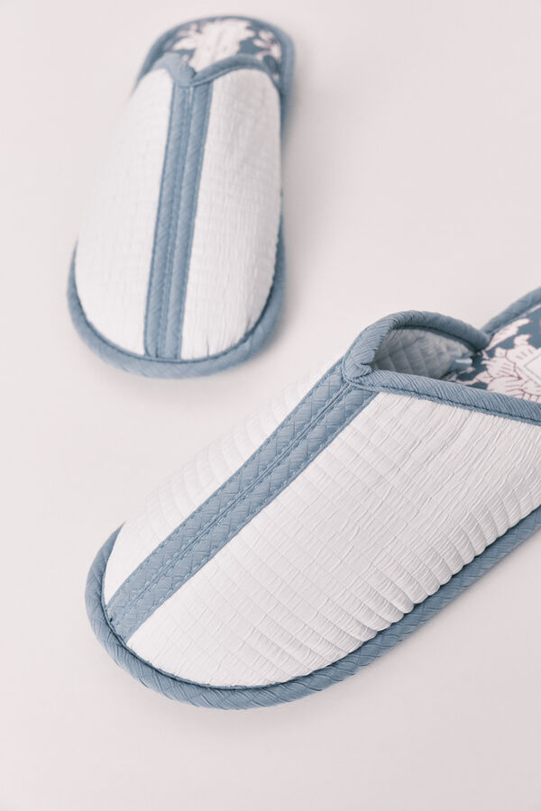 Women'secret Zapatillas casa estampado azul azul