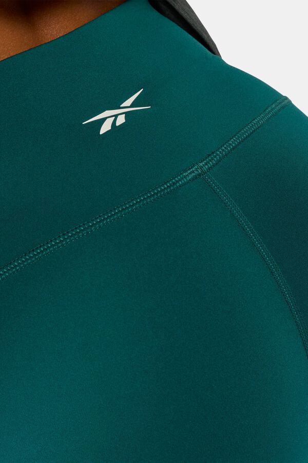 Reebok Malla entrenamiento cintura alta verde