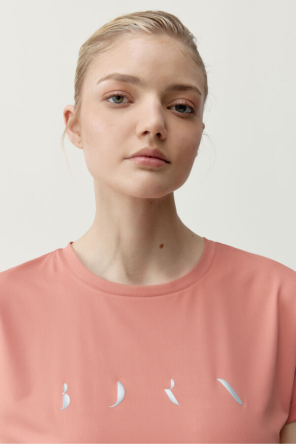 Born Living Yoga Camiseta deportiva Azami coral naranja