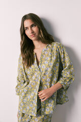 Women'secret Conjunto corto camisero estampado flores estampado