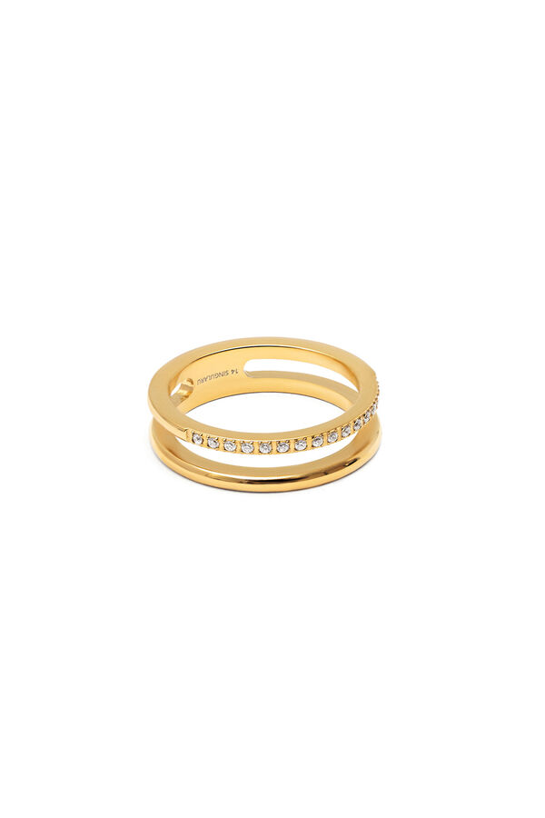 Singularu Anillo Bibiana Acero Ba&ntilde;o Oro amarillo