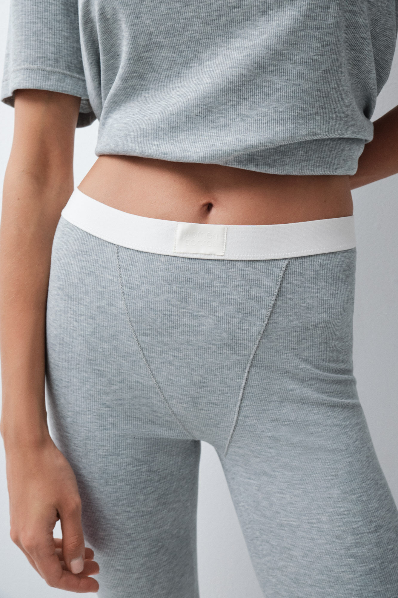 Women'secret Pijama largo camiseta legging gris