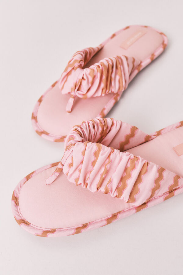 Women'secret Zapatillas casa tiras ondas color estampado