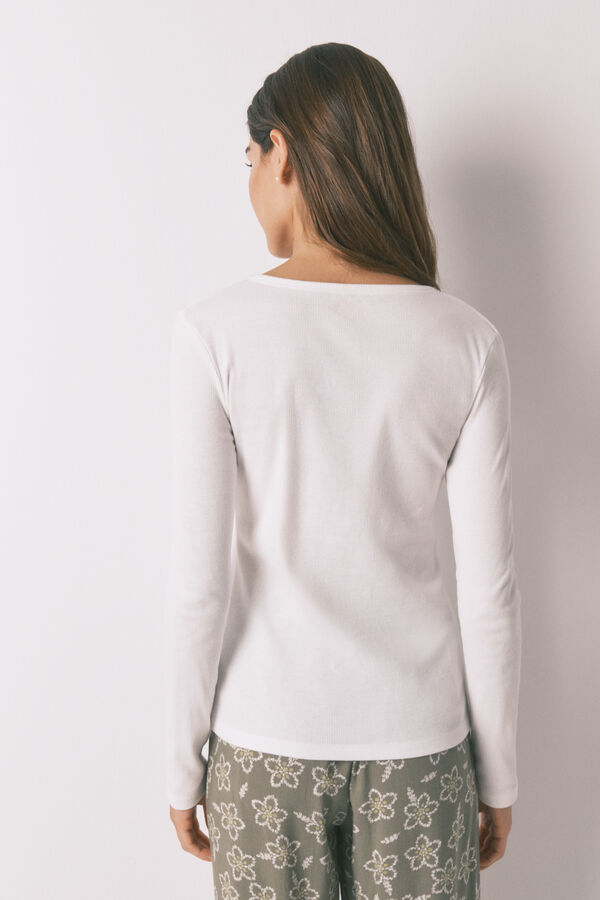 Women'secret Camiseta panadera algod&oacute;n blanco blanco