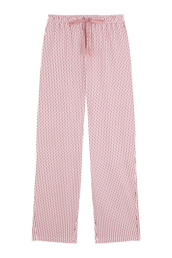 Women'secret Pantal&oacute;n largo carrot punto suave rosa rosa