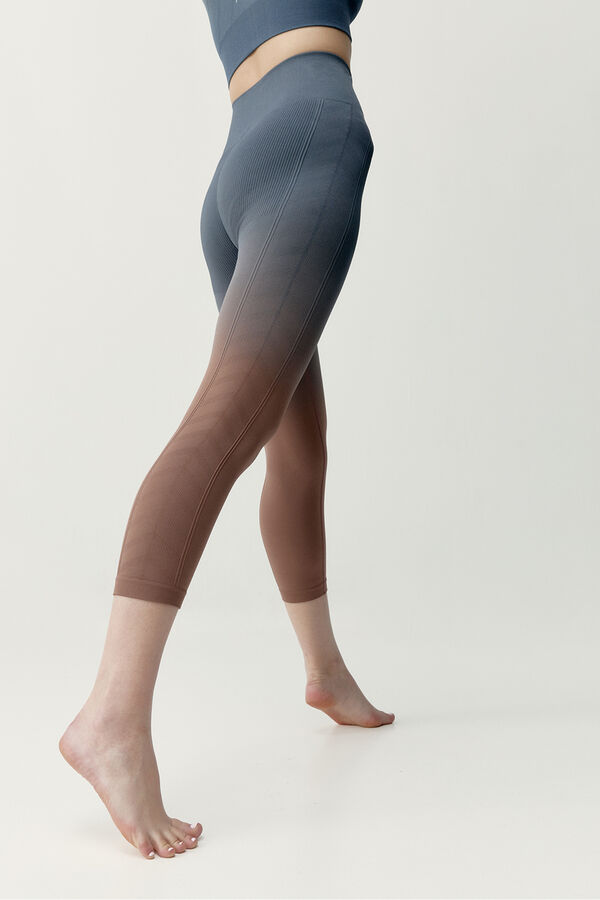 Born Living Yoga Leggings deportivos Dione gris y marr&oacute;n verde