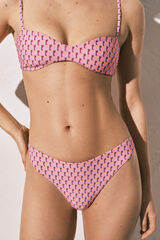 Women'secret Braga bikini brasile&ntilde;a efecto U estampado rosa rosa