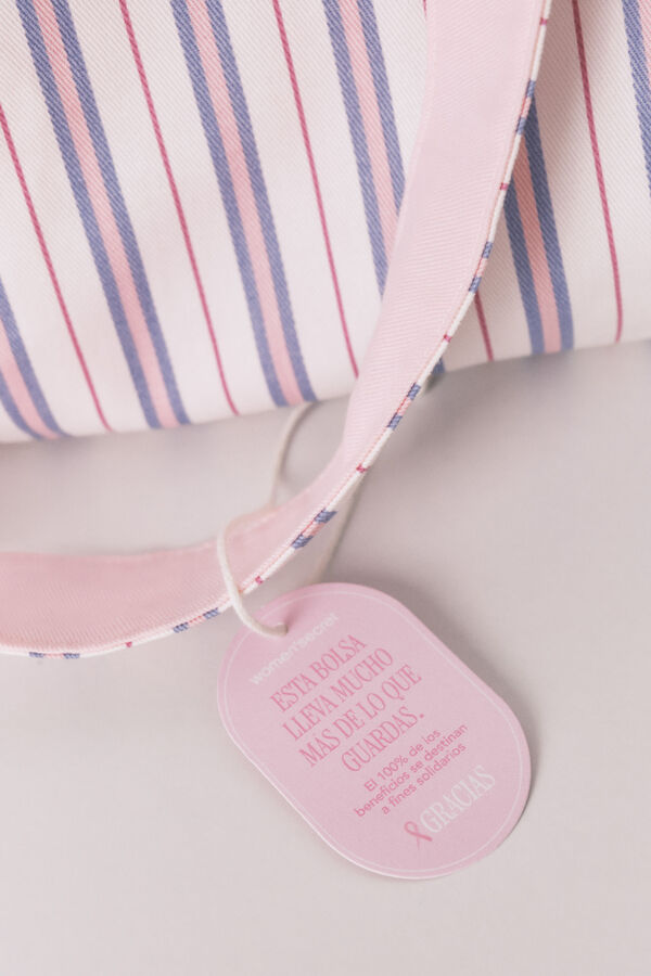 Women'secret Bolso tote solidario algod&oacute;n rayas estampado