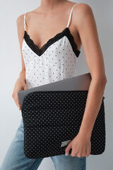 Women'secret Funda ordenador negra lunares negro