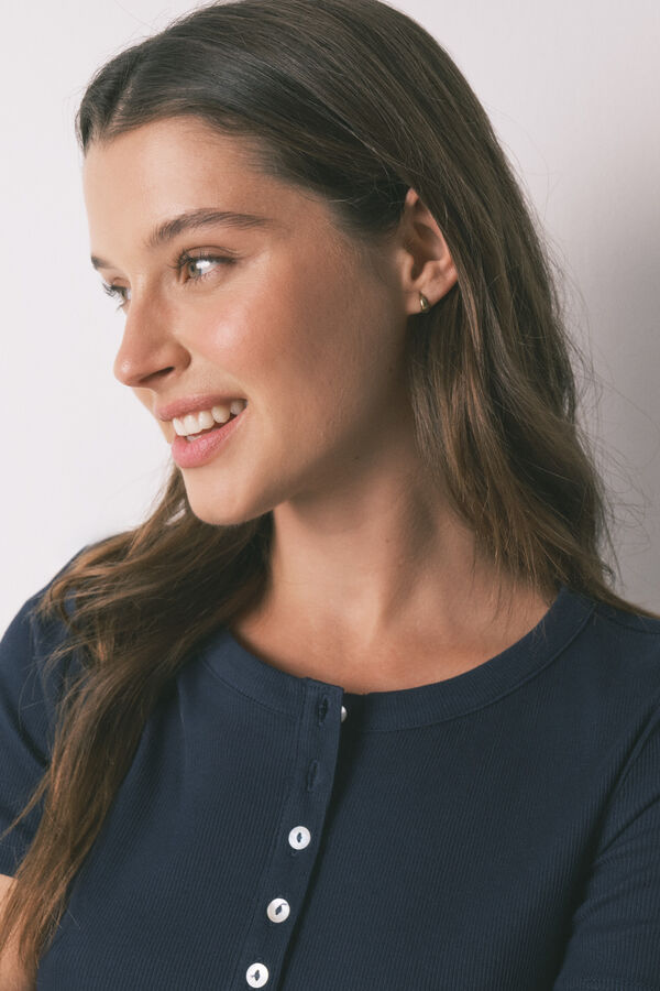 Women'secret Camiseta manga corta algod&oacute;n azul azul