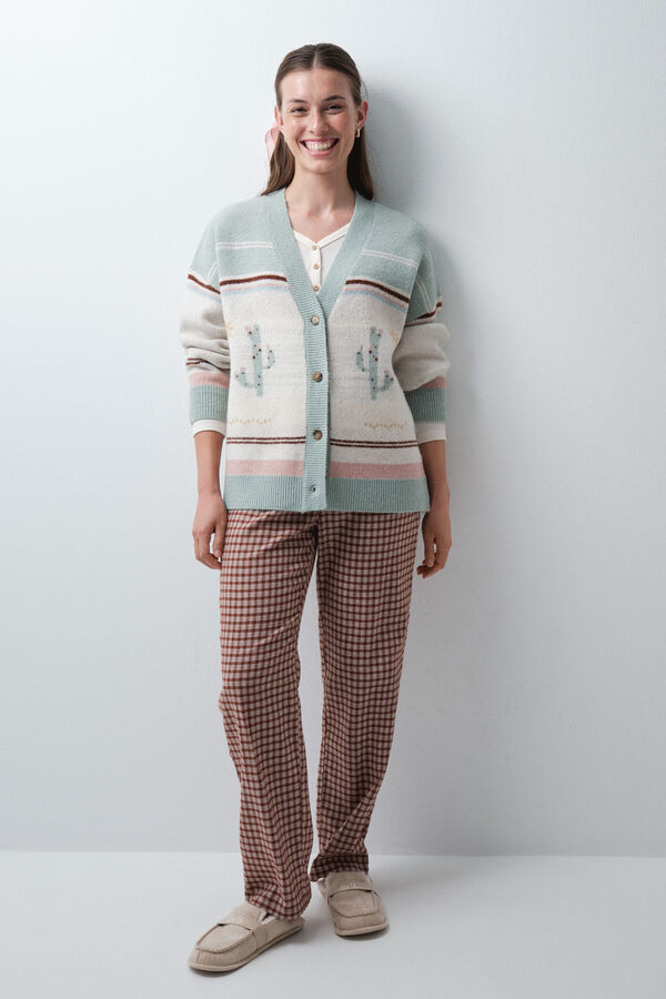 Women'secret Bata corta cardigan tricot estampado