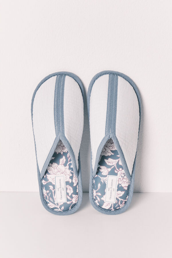 Women'secret Zapatillas casa estampado azul azul