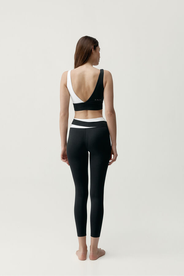 Born Living Yoga Leggings deportivos Kate negro/blanco negro