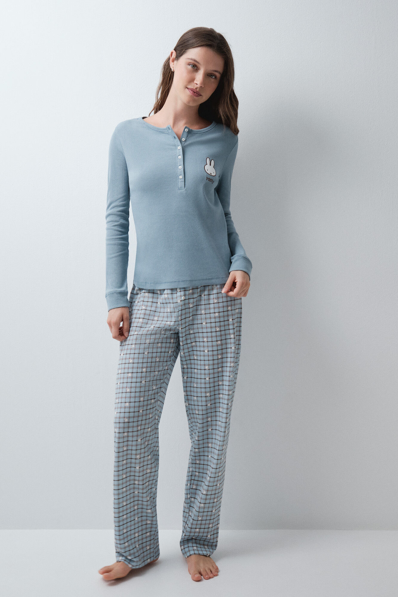 Women'secret Pijama largo algod&oacute;n azul Miffy