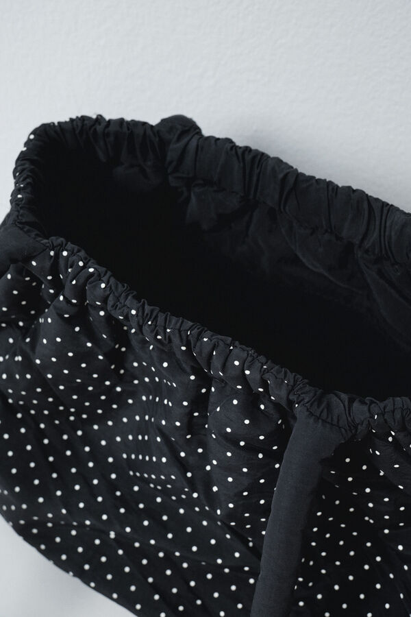 Women'secret Bolso acolchado fruncido negro