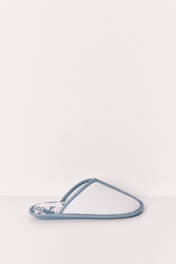 Women'secret Zapatillas casa estampado azul azul