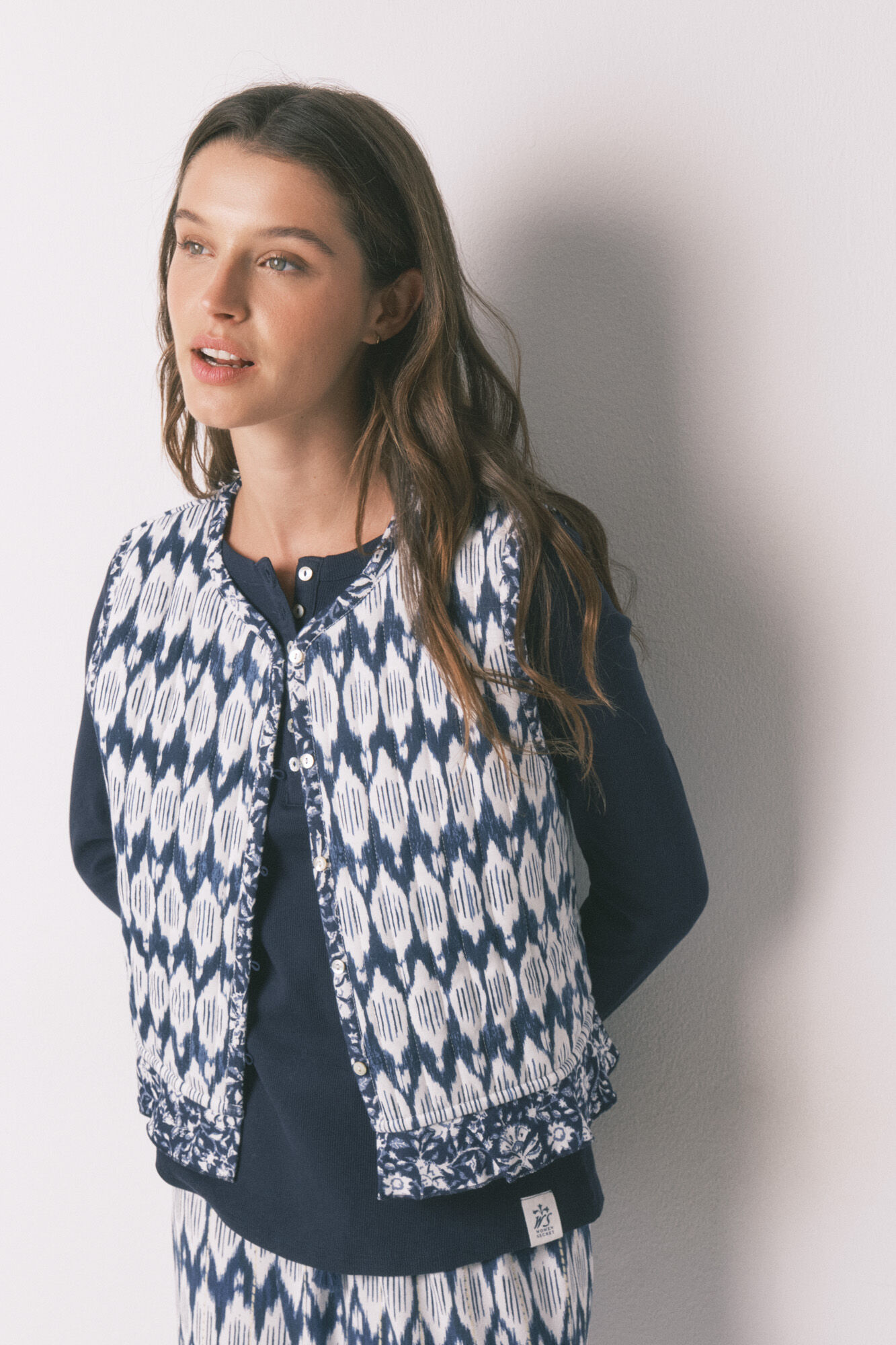 Women'secret Chaleco acolchado estampado boho