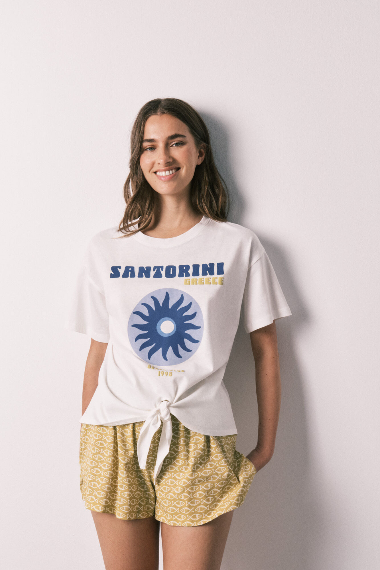 Women'secret Pijama corto algod&oacute;n Santorini