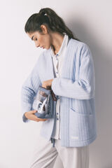 Women'secret Bata corta alcochada azul estampado