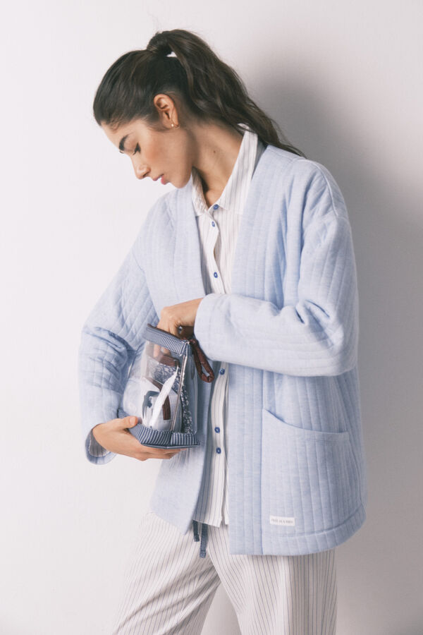 Women'secret Bata corta alcochada azul estampado