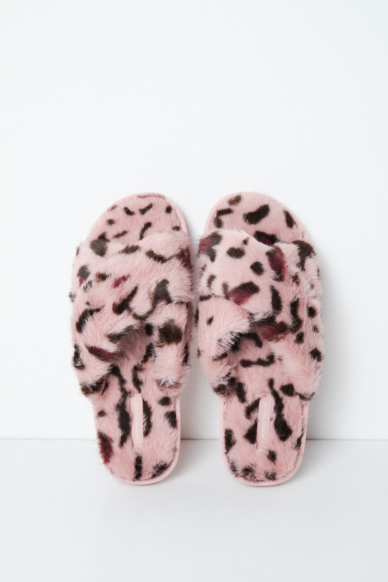 Women'secret Zapatillas casa peluche leopardo