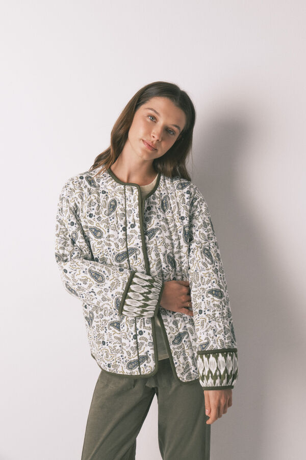 Women'secret Chaqueta acolchada estampado Paisley estampado
