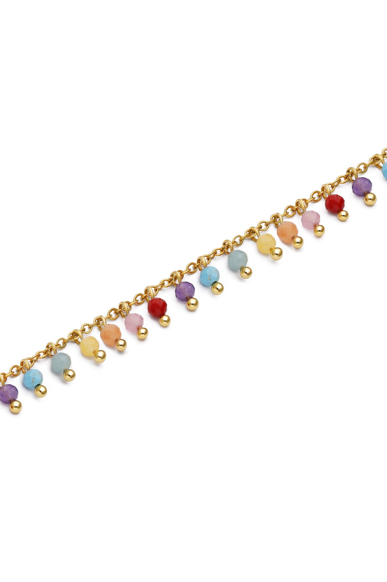 Singularu Tobillera Shamira Stones Acero Ba&ntilde;o Oro