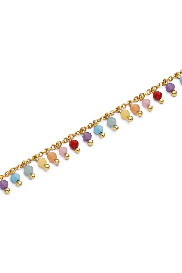 Singularu Tobillera Shamira Stones Acero Ba&ntilde;o Oro amarillo