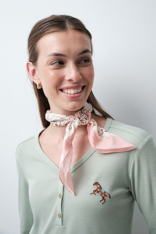 Women'secret Pa&ntilde;uelo bandana beige blanco