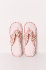 Women'secret Zapatillas casa tiras animal print rosa