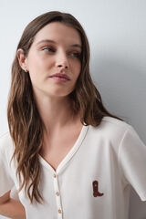 Women'secret Camiseta manga corta beige beige