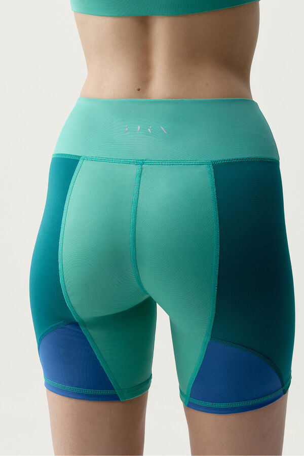 Born Living Yoga Pantal&oacute;n corto deportivo Darana azul y verde azul