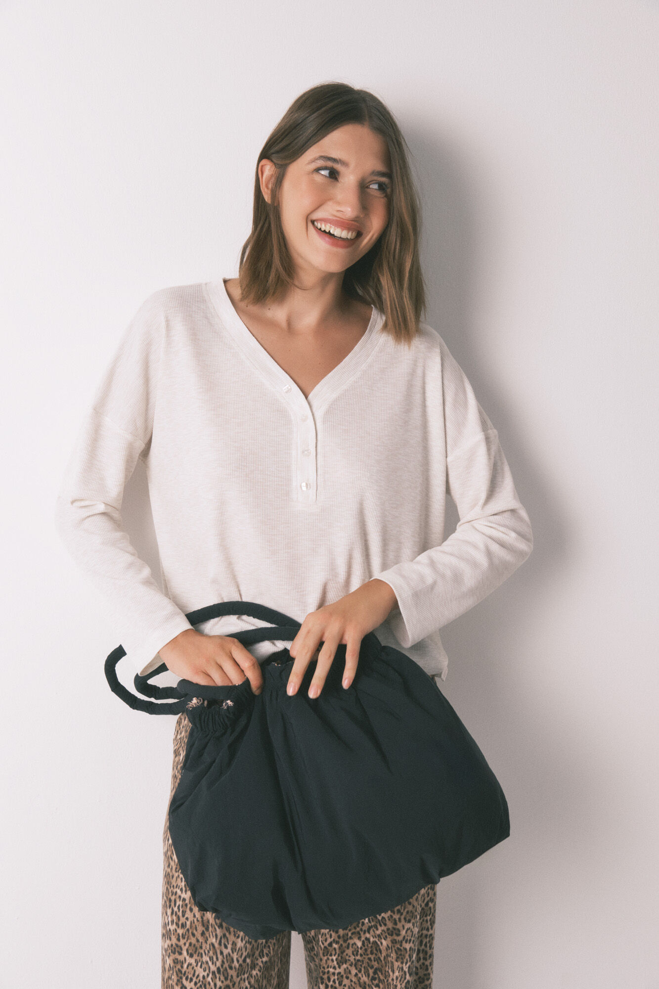 Women'secret Bolso reversible nylon animal print