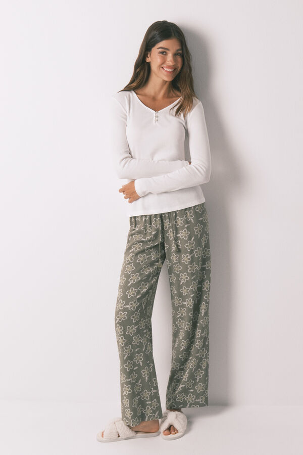 Women'secret Camiseta panadera algod&oacute;n blanco blanco