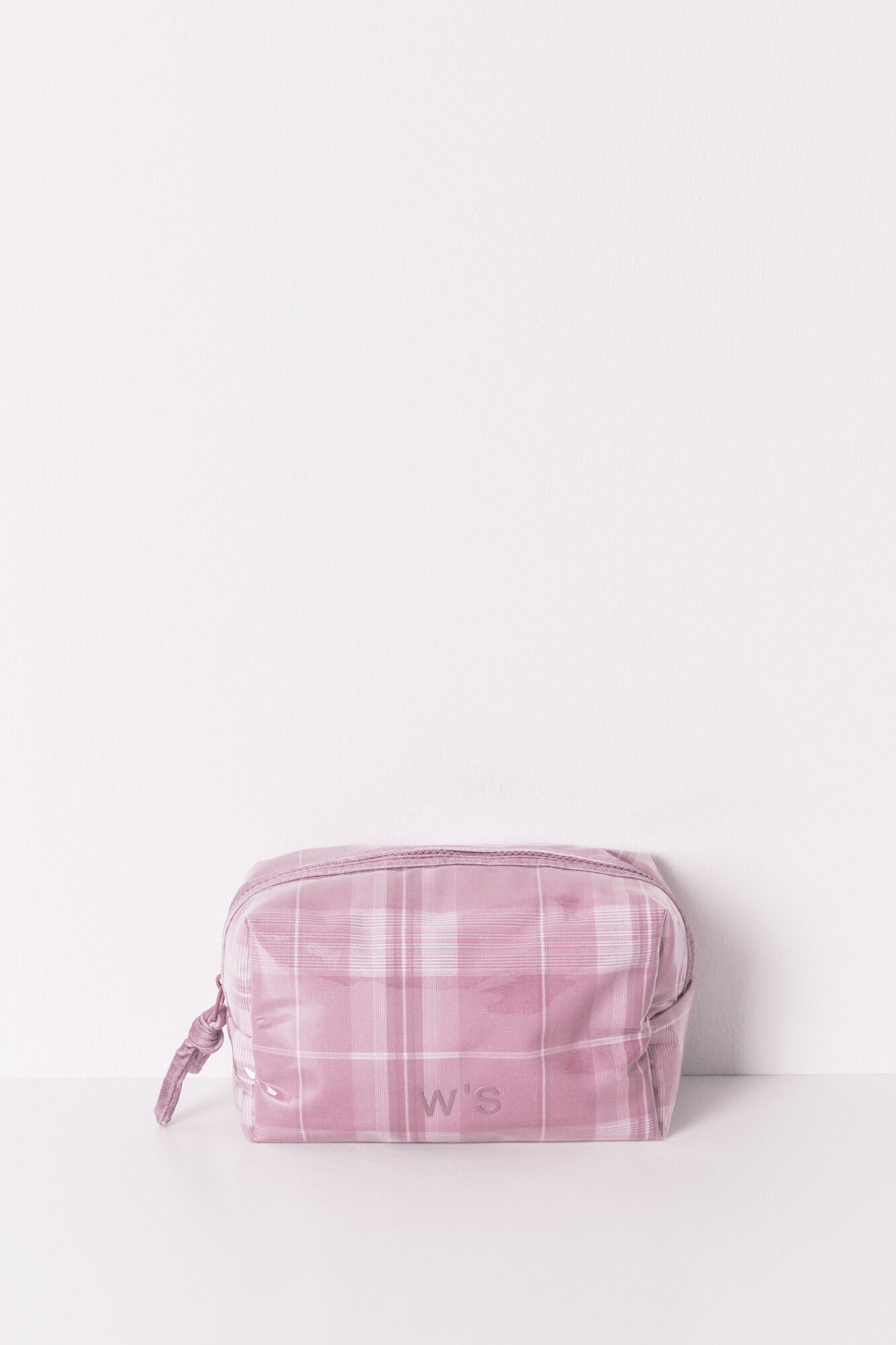 Women'secret Neceser mediano estampado cuadros rosa