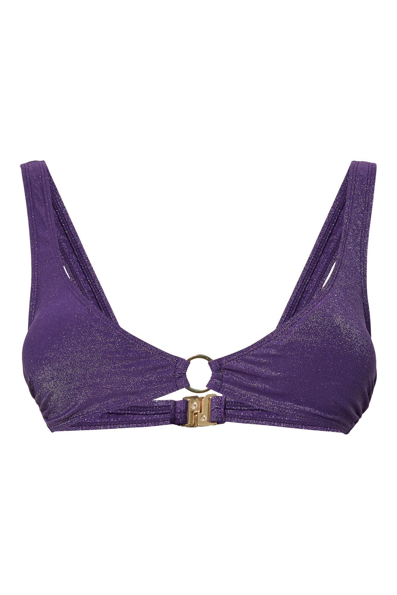 Pieces Bikini top nylon con glitter