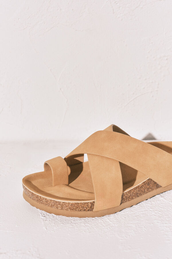 Women'secret Sandalias bio tiras cruzadas arena nude
