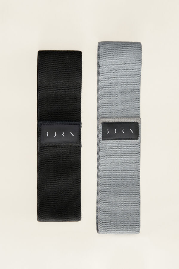 Born Living Yoga Bandas El&aacute;sticas Black & Medium Grey estampado